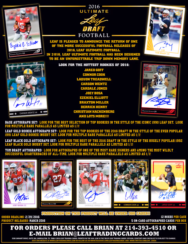 2016 Leaf Ultimate Football
