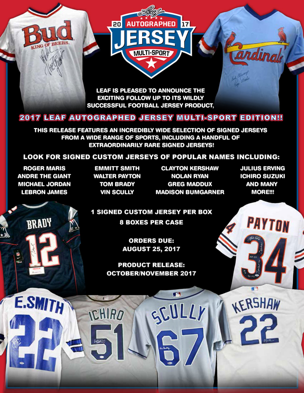 2017 Leaf Autographed Jersey Multi-Sport Edition