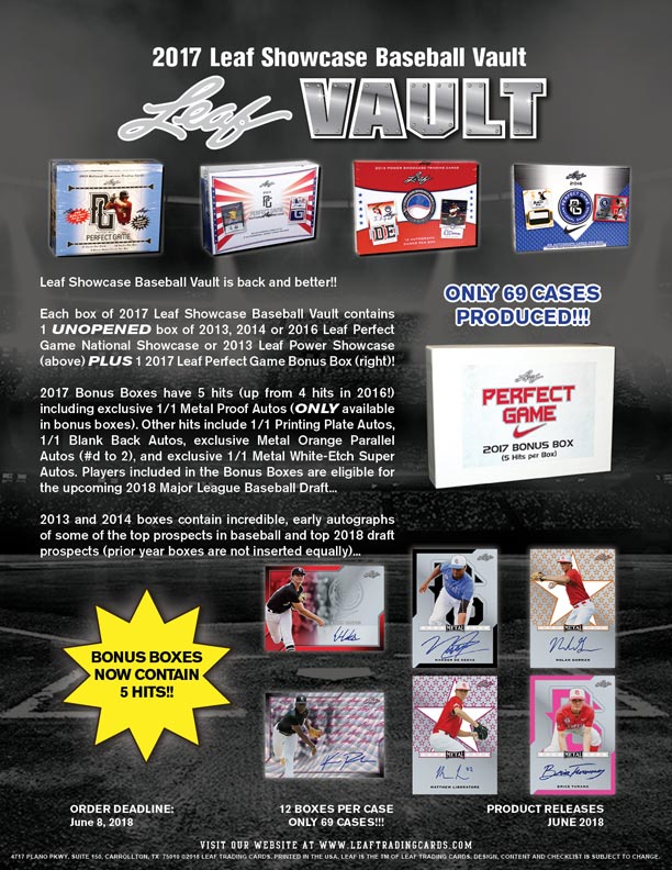 2017 Leaf Showcase Baseball Vault