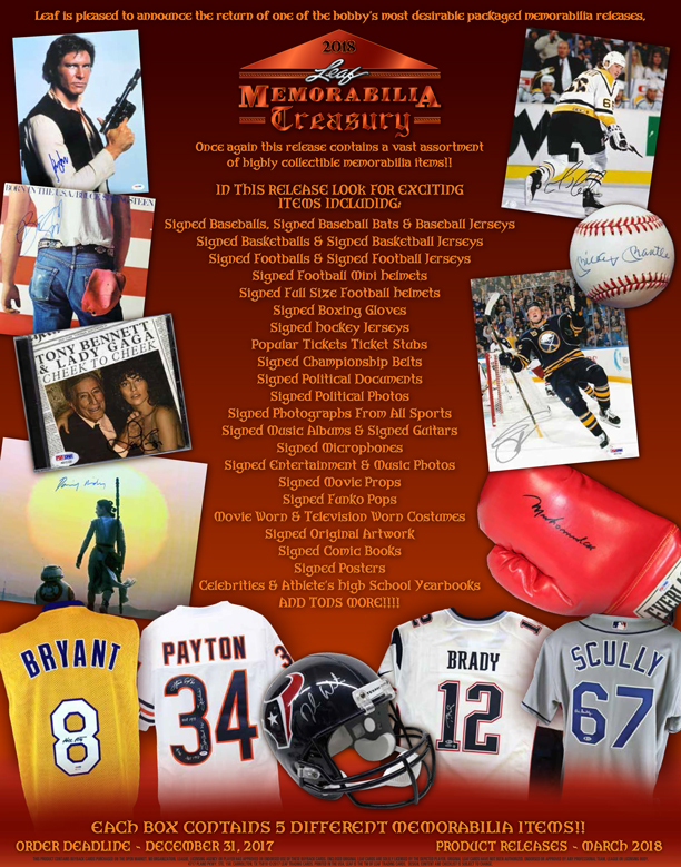 2018 Leaf Memorabilia Treasury