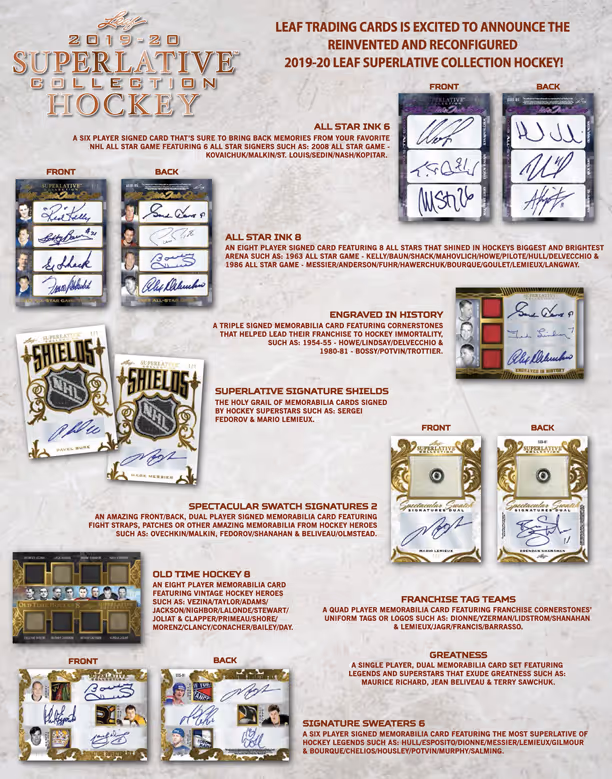 2019-20 Leaf Superlative Collection Hockey