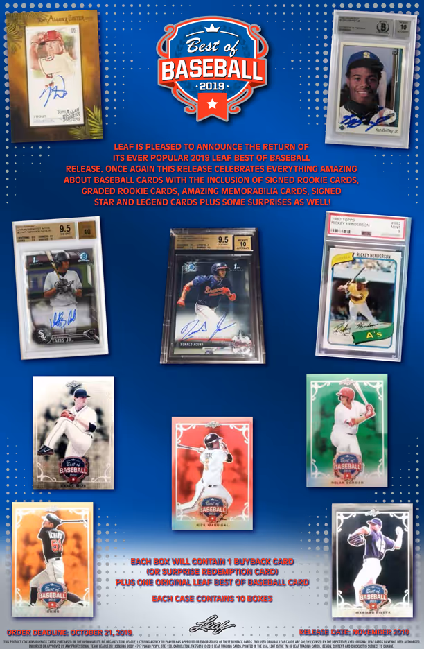 2019 Leaf Best Of Baseball