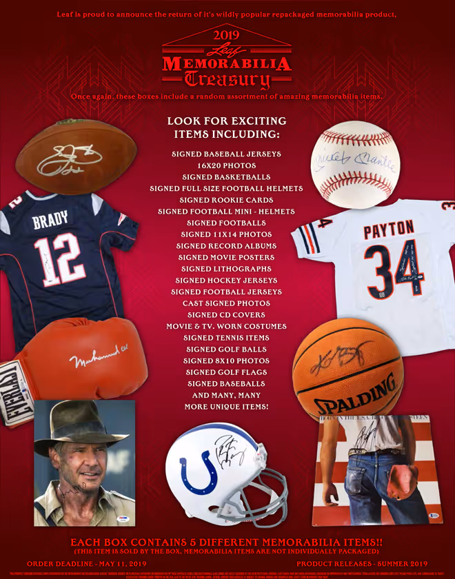 2019 Leaf Memorabilia Treasury