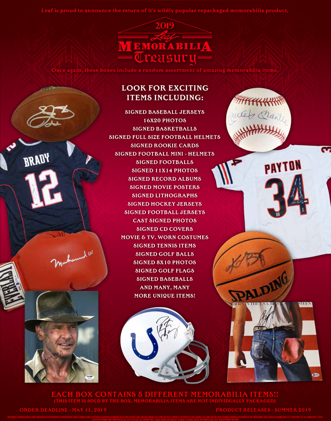 2019 Leaf Memorabilia Treasury