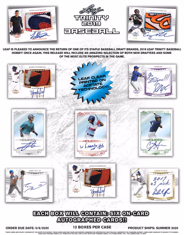2019 Leaf Trinity Baseball
