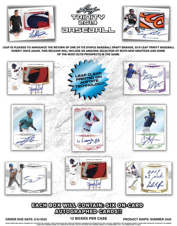 2019 Leaf Trinity Baseball