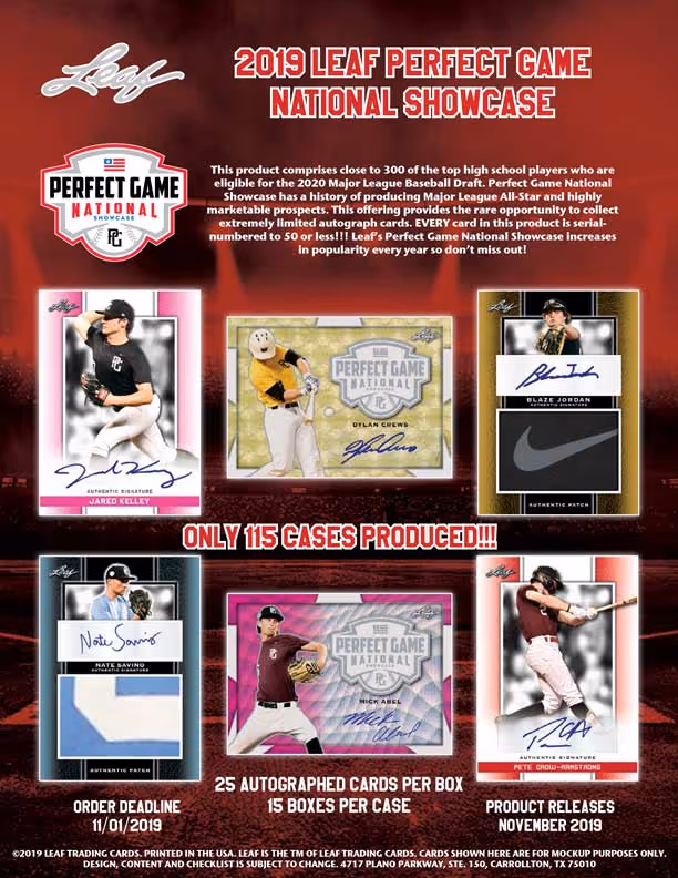 2019 Leaf Perfect Game National Showcase