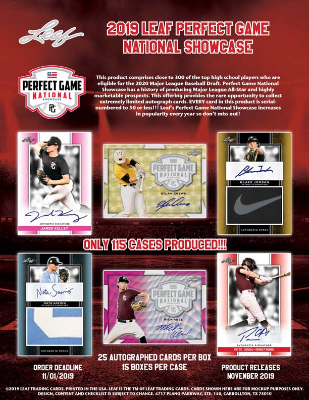 2019 Leaf Perfect Game National Showcase