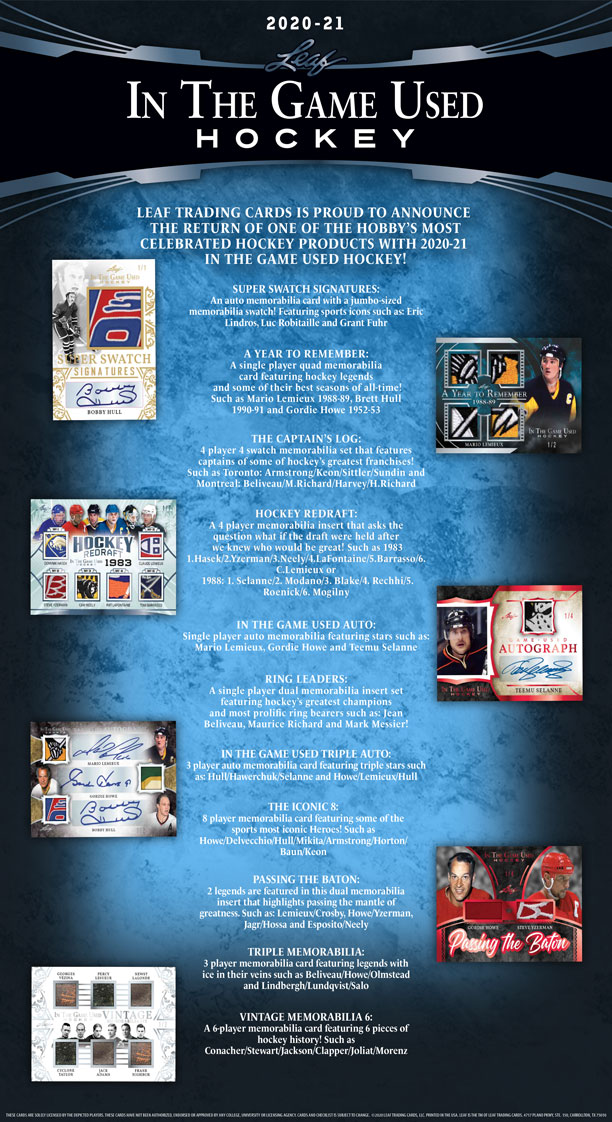 2020-21 Leaf In The Game Used Hockey