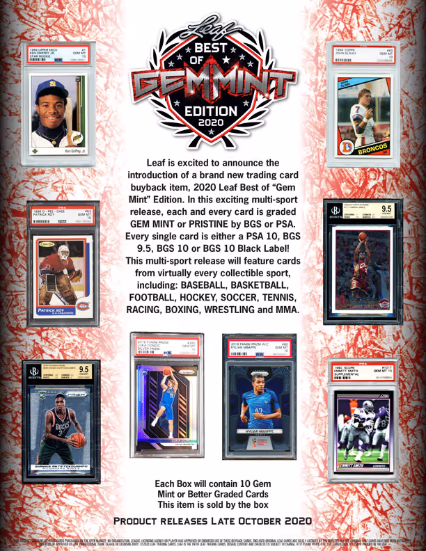 2020 Leaf Best Of Gem Mint Edition