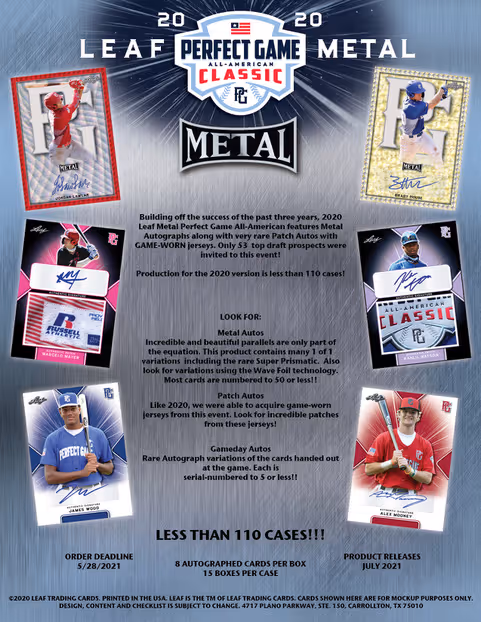 2020 Leaf Metal Perfect Game All-American