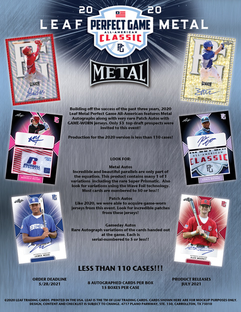 2020 Leaf Metal Perfect Game All-American
