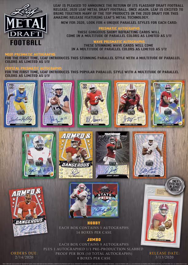 2020 Leaf Metal Draft Football