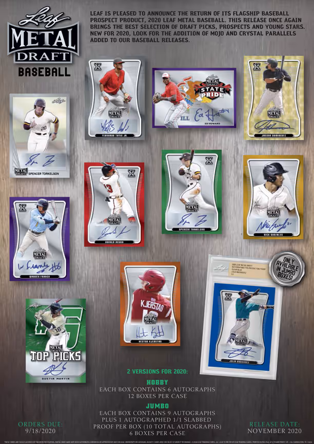 2020 Leaf Metal Draft Baseball