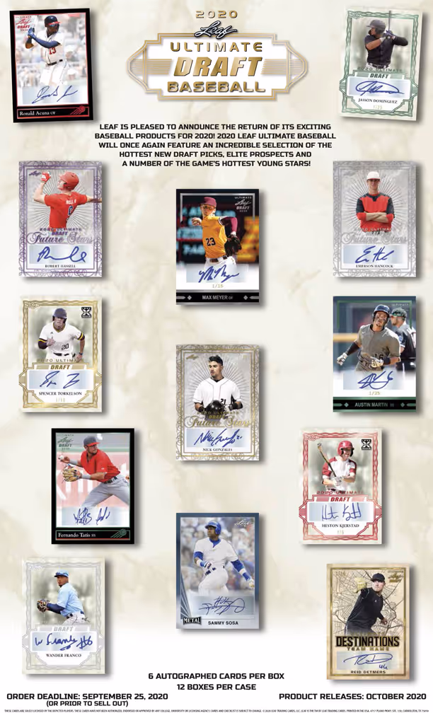 2020 Leaf Ultimate Draft Baseball