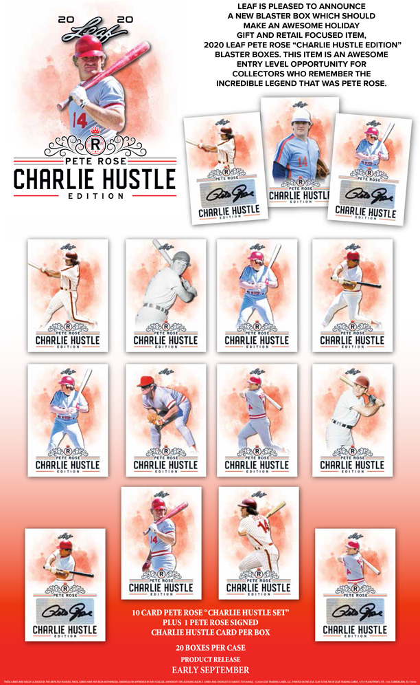 2020 Leaf Pete Rose Charlie Hustle Edition Blaster