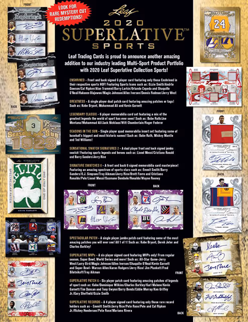 2020 Leaf Superlative Collection Sports