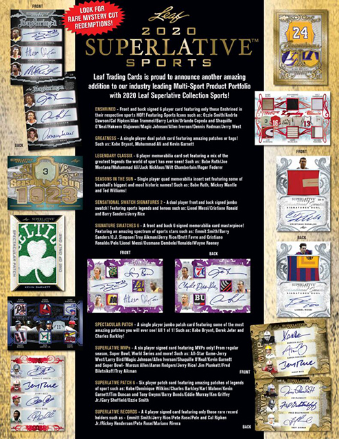 2020 Leaf Superlative Collection Sports