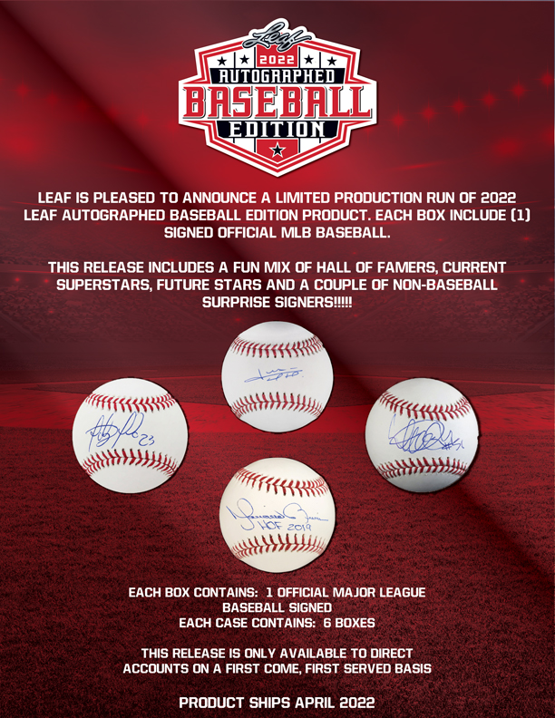 2022 Leaf Autographed Baseball Edition