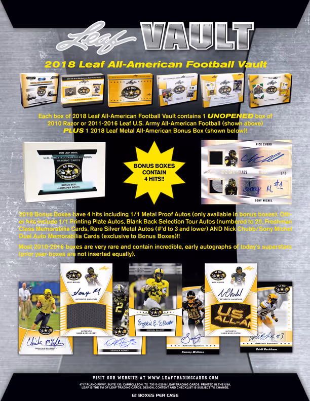 2018 Leaf All-American Football Vault