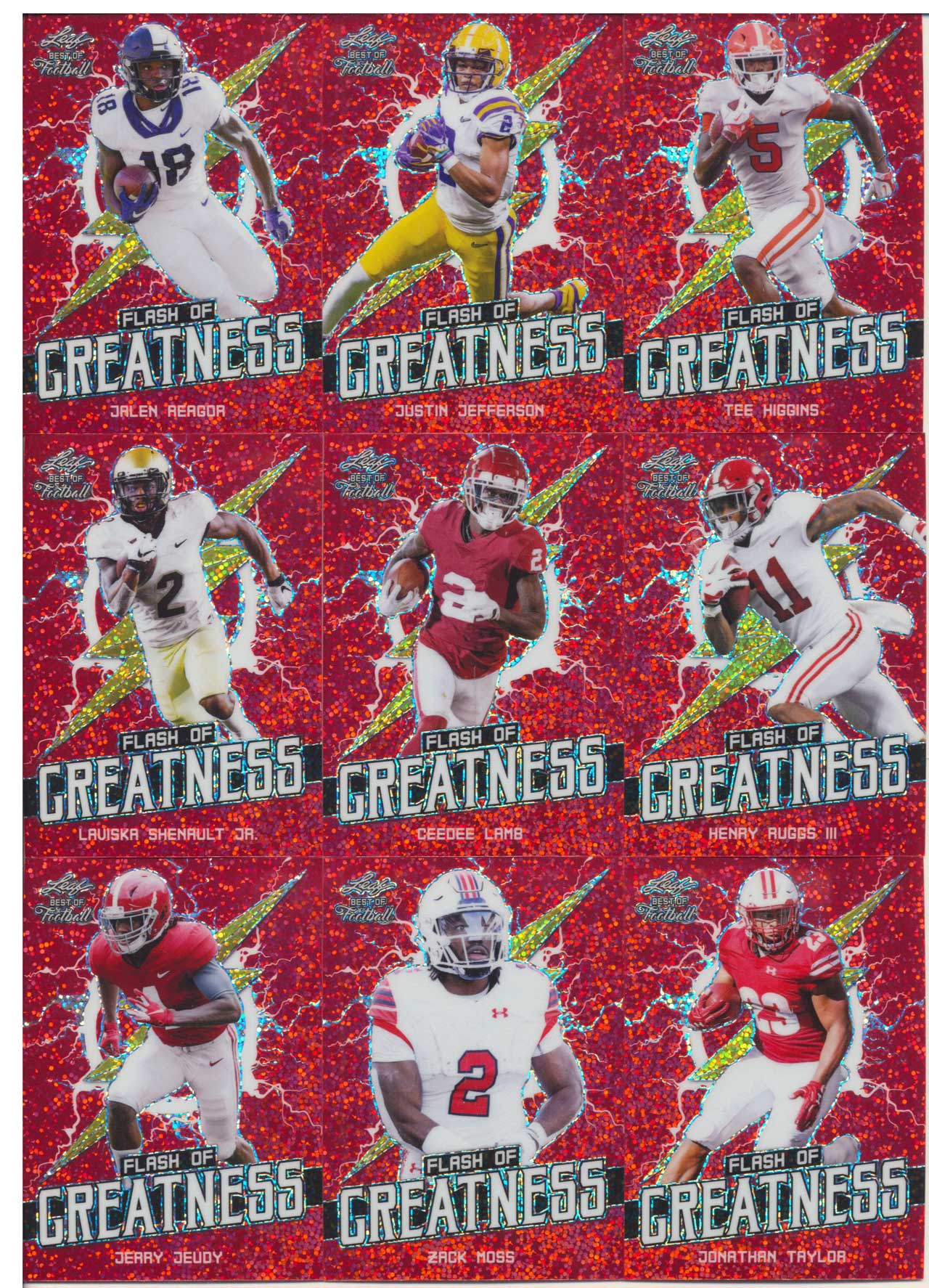2020 Leaf Flash Of Greatness 18-Card Sets