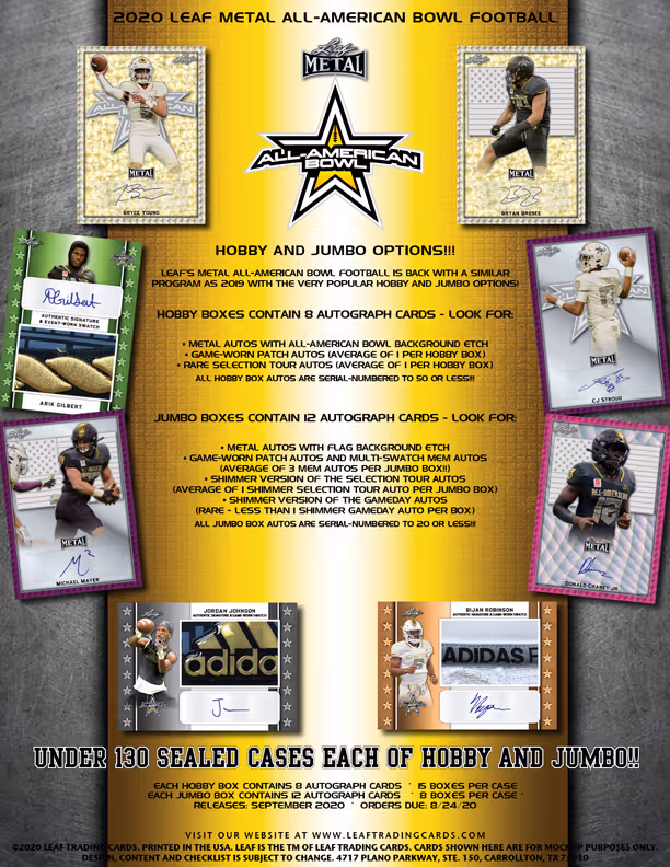 2020 Leaf Metal All-American Bowl Football