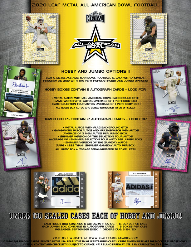 2020 Leaf Metal All-American Bowl Football