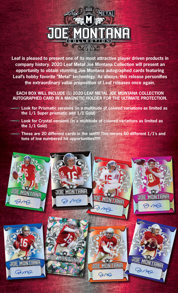 2020 Leaf Joe Montana Collection