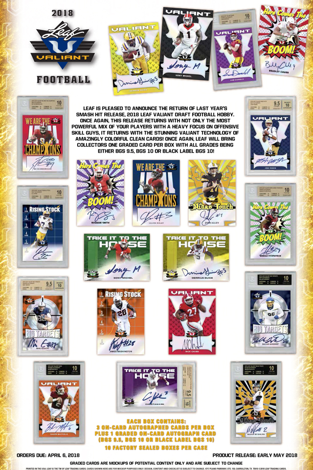 2018 Leaf Valiant Football