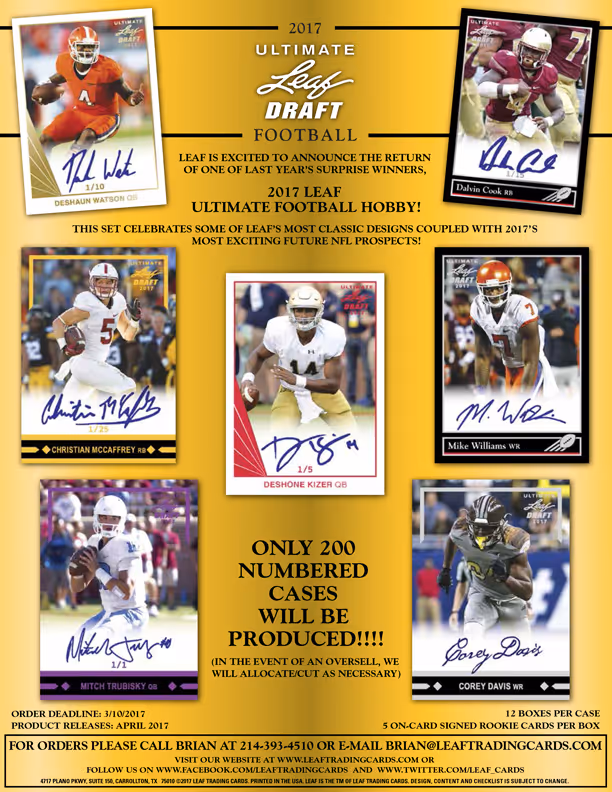 2017 Leaf Ultimate Draft Football