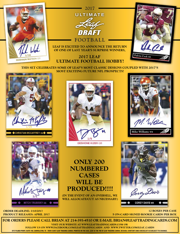2017 Leaf Ultimate Draft Football