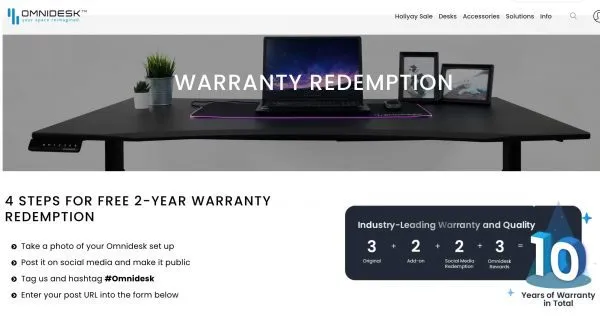 Omnidesk Warranty Page