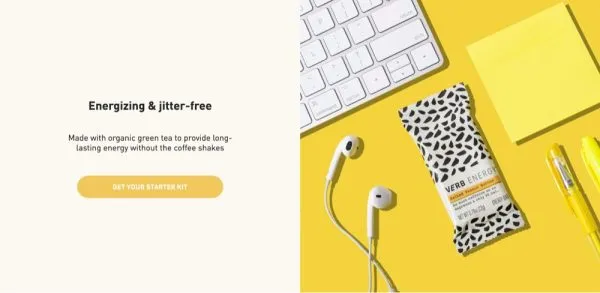 Verb Energy homepage