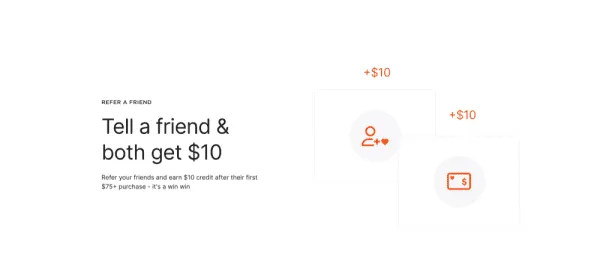 Satechi webpage block about referrals