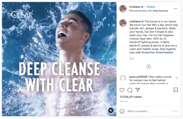 cristiano-deep-cleanse-inorganic-content--influencer-marketing-campaign-metrics--referralcandy-influencer-marketing-campaigns