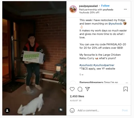 youfoodz-australia-campaign-brand-awareness-influencers--referralcandy-influencer-marketing-campaigns