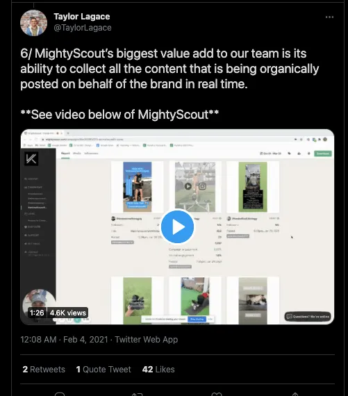 mightyscout-recommendation-taylor-laglace--referralcandy-influencer-marketing-campaigns