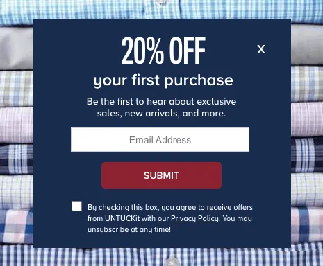 untuckit welcome offer detail