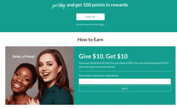 thrive causemetics beauty referral program cosmetics beauty shopify referral examples referralcandy