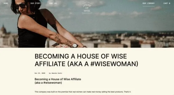 House of Wise affiliate program