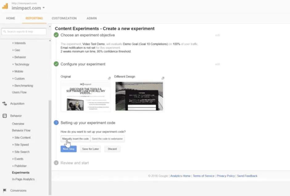 content experimentation