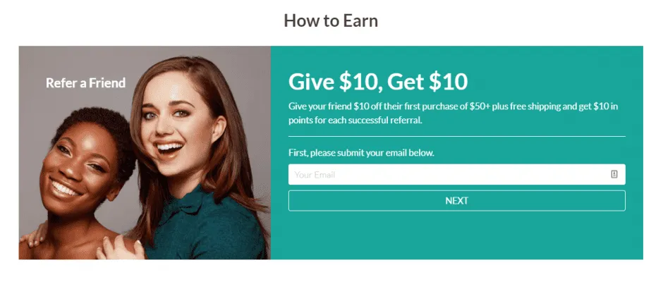 refer a friend example to increase customer retention