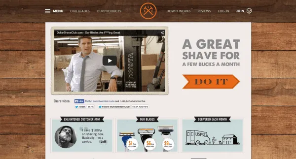 Dollar Shave Club Home Stories ReferralCandy