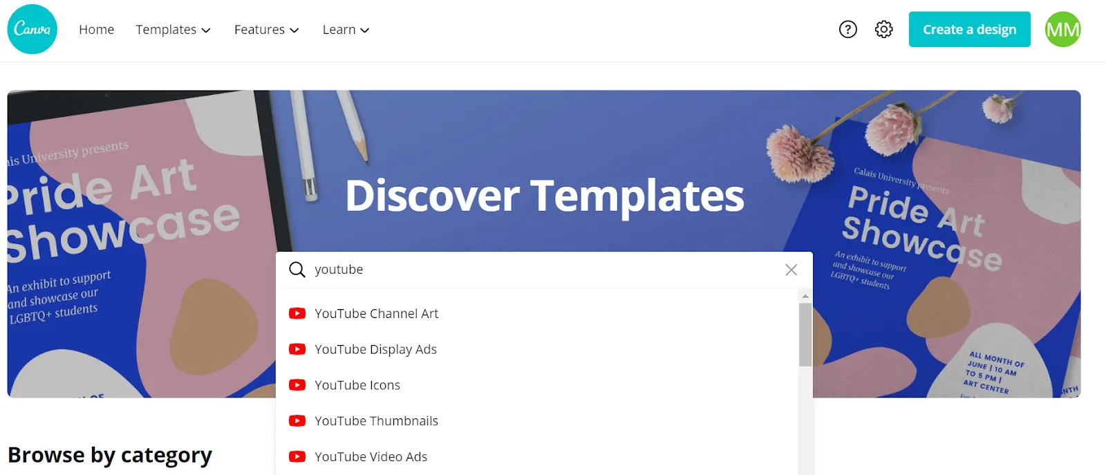 youtube templates in canva