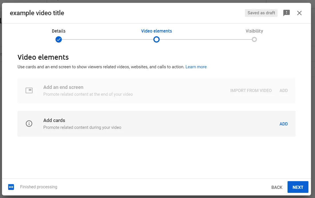 add end screens to youtube videos
