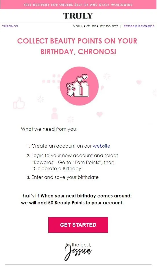 Truly Beauty Referral Email Campaign 3