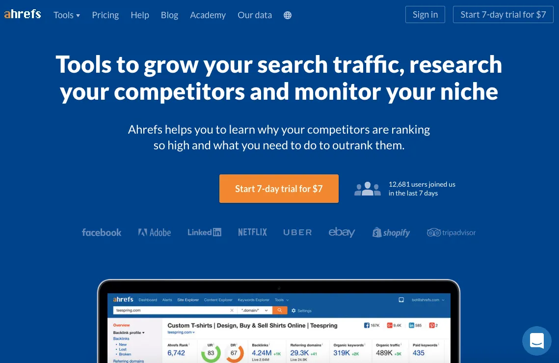 ahrefs marketing tool