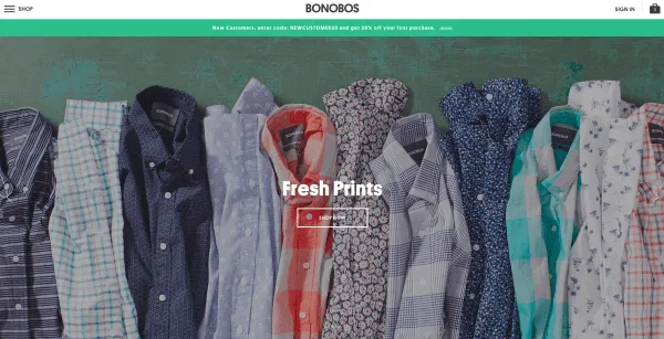 Bonobos homepage Practical Value Contagious Jonah Berger ReferralCandy