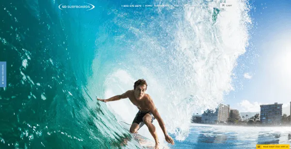 SD Surfboards homepage Practical Value Contagious Jonah Berger ReferralCandy