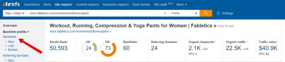 dropshipping business - competitor research fabletics